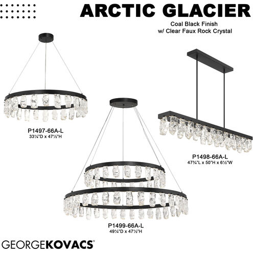 Artic Glacier LED 33.25 inch Coal Chandelier Ceiling Light